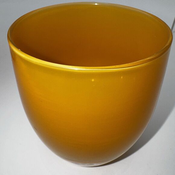 Glassybaby Pumpkin Orange Votive Candle Holder Halloween Fall Hand Blown Gift - Picture 4 of 4